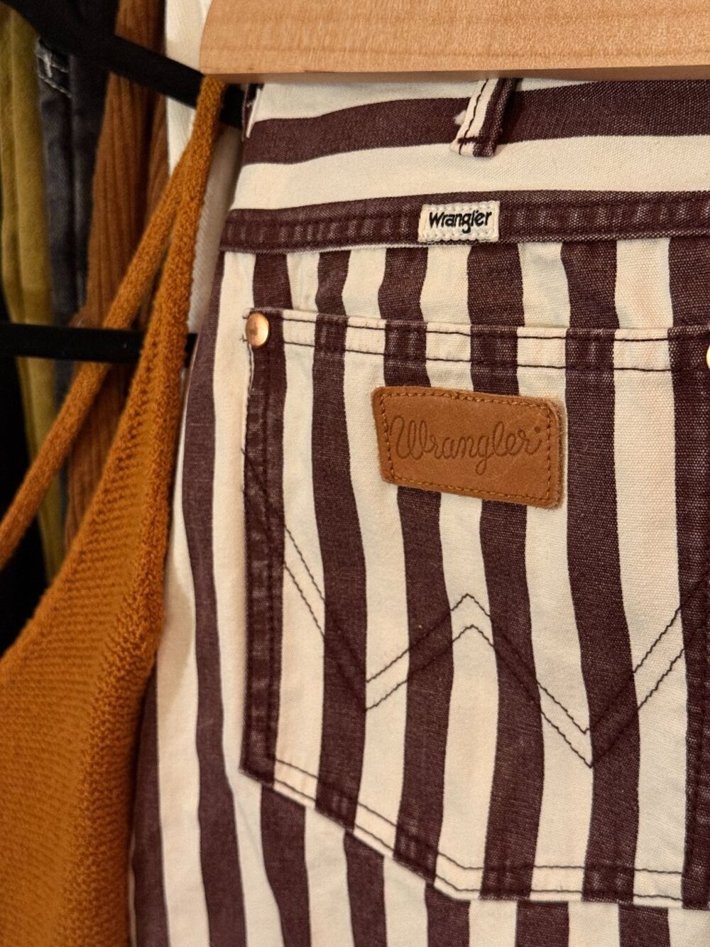Wrangler Wanderer 622 High Rise Striped Flare Jeans